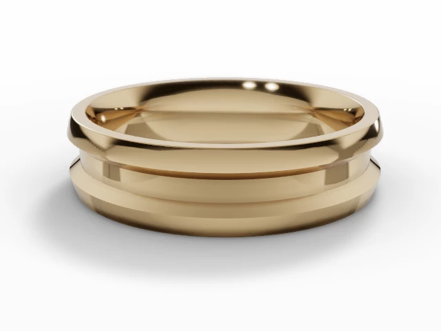 Designer Wedding Ring Choice of Widths 100% Recycled, Hallmarked 18ct. Yellow Gold