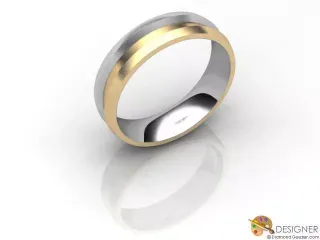 Designer Wedding Ring Choice of Widths 100% Recycled, Hallmarked 18ct. Yellow and White Gold