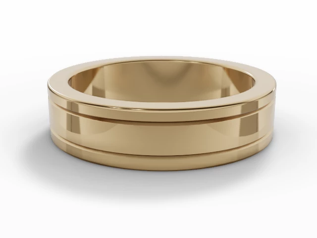 Designer Wedding Ring Choice of Widths 100% Recycled, Hallmarked 18ct. Yellow Gold