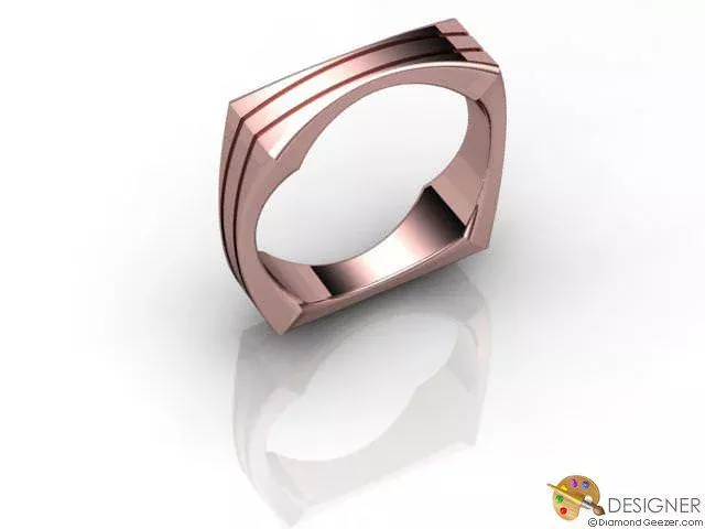 Designer Wedding Ring Choice of Widths 100% Recycled, Hallmarked 18ct. Rose Gold