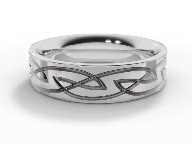 Celtic Wedding Ring Choice of Widths 100% Recycled, Hallmarked Platinum