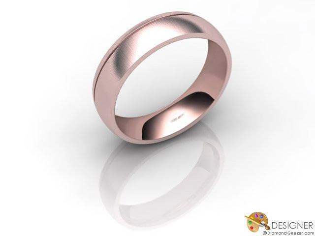 Designer Wedding Ring Choice of Widths 100% Recycled, Hallmarked 18ct. Rose Gold