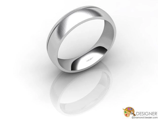 Designer Wedding Ring Choice of Widths 100% Recycled, Hallmarked 18ct. White Gold