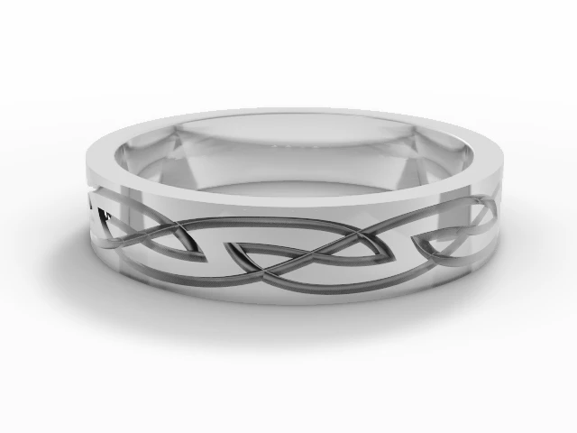 Celtic Wedding Ring Choice of Widths 100% Recycled, Hallmarked Platinum