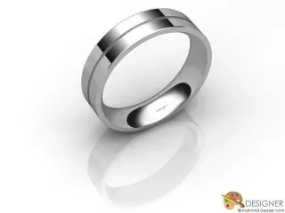 Designer Wedding Ring Choice of Widths 100% Recycled, Hallmarked 18ct. White Gold