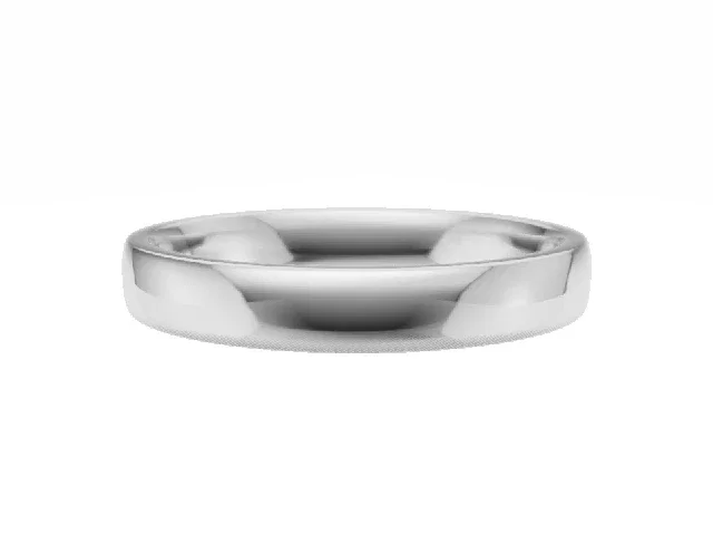 <strong>BUDGET</strong><br />3.0mm.  Wide <br />Plain Polish Wedding Ring<br /> <br />100% Recycled, Hallmarked Platinum