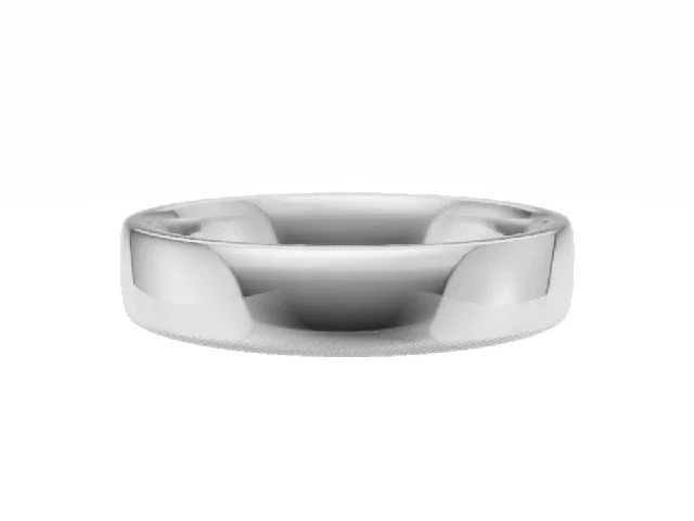 <strong>BUDGET</strong><br />4.0mm.  Wide <br />Plain Polish Wedding Ring<br /> <br />100% Recycled, Hallmarked Platinum