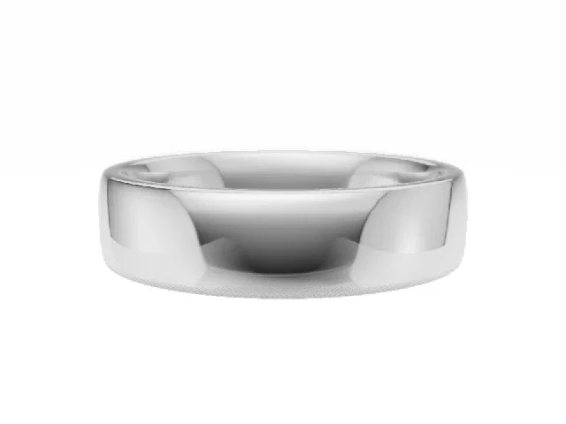 <strong>LUXURY</strong><br />5.0mm.  Wide <br />Plain Polish Wedding Ring<br /> <br />100% Recycled, Hallmarked Platinum