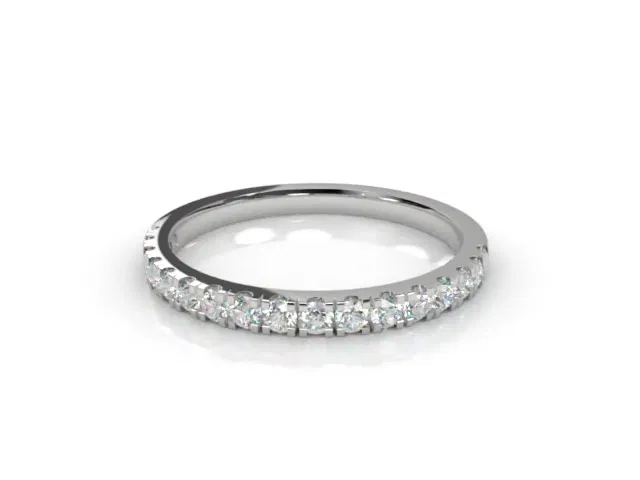 Skinny<br />Semi-Set Wedding Ring<br />Round Brilliant-Cut Diamonds<br />100% Recycled, Hallmarked Platinum Skinny<br />Semi-Set Wedding Ring<br />Round Brilliant-Cut Diamonds<br />100% Recycled, Hallmarked Platinum