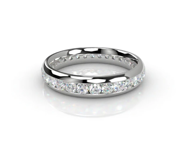 All Diamond Wedding Ring 0.89cts. in Platinum