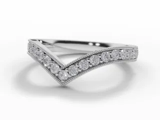 Wide Wishbone Wedding Ring   Baguette Diamonds 100% Recycled, Hallmarked Platinum