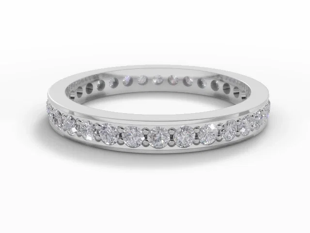 2.9mm. Wide <br />Fully-Set Wedding Ring<br />Round Brilliant-Cut Diamonds<br />100% Recycled, Hallmarked Platinum 2.9mm. Wide <br />Fully-Set Wedding Ring<br />Round Brilliant-Cut Diamonds<br />100% Recycled, Hallmarked Platinum
