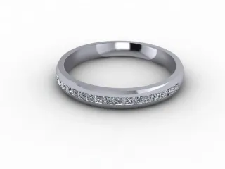 0.39cts. 1/2 18ct White Gold Wedding Ring