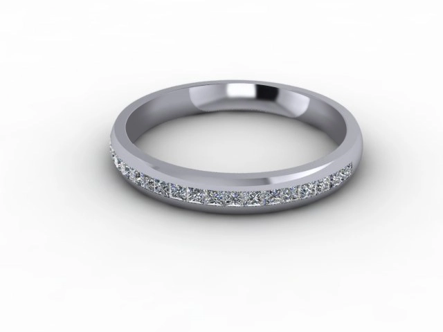 0.39cts. 1/2 18ct White Gold Wedding Ring