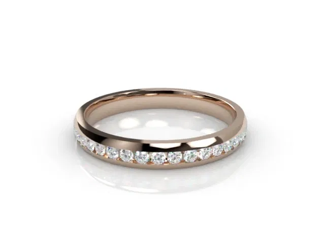 0.50cts. Diamond Full 18ct. Rose Gold Wedding Ring 0.50cts. Diamond Full 18ct. Rose Gold Wedding Ring