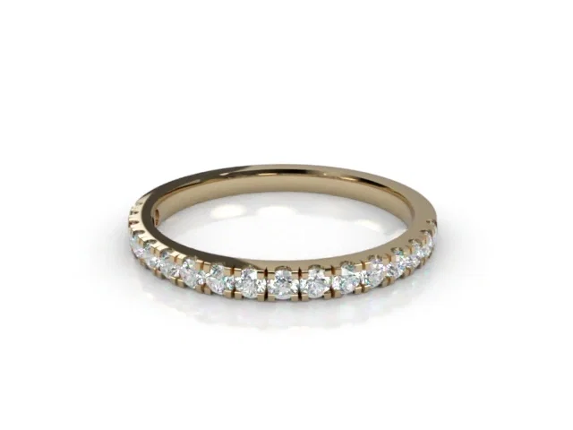 Skinny<br />Semi-Set Wedding Ring<br />Round Brilliant-Cut Diamonds<br />100% Recycled, Hallmarked 18ct. Yellow Gold Skinny<br />Semi-Set Wedding Ring<br />Round Brilliant-Cut Diamonds<br />100% Recycled, Hallmarked 18ct. Yellow Gold
