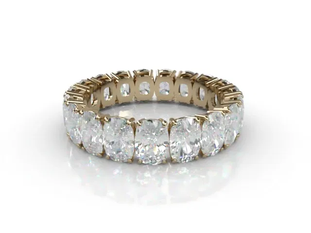 4.5mm. Wide<br />Designer Wedding Ring<br />Oval-Cut Diamond<br />100% Recycled, Hallmarked 18ct. Yellow Gold 4.5mm. Wide<br />Designer Wedding Ring<br />Oval-Cut Diamond<br />100% Recycled, Hallmarked 18ct. Yellow Gold