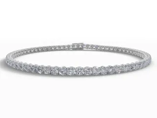 7 Carat Diamond Tennis Bracelet 100% Recycled, Hallmarked 18ct. White Gold