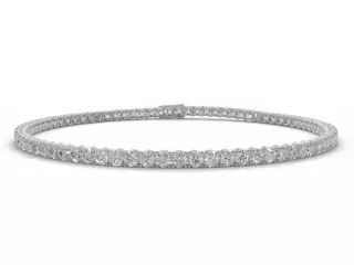 6 Carat Diamond Tennis Bracelet 100% Recycled, Hallmarked 18ct. White Gold