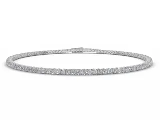 3 Carat Diamond Tennis Bracelet 100% Recycled, Hallmarked 18ct. White Gold