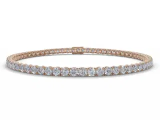 9 Carat Diamond Tennis Bracelet 100% Recycled, Hallmarked 18ct. Rose Gold