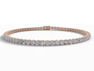 7 Carat Diamond Tennis Bracelet 100% Recycled, Hallmarked 18ct. Rose Gold