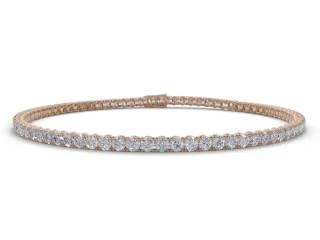 6 Carat Diamond Tennis Bracelet 100% Recycled, Hallmarked 18ct. Rose Gold