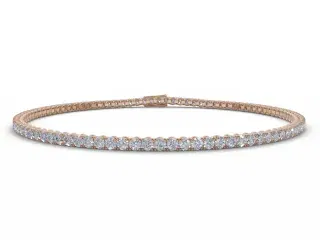 4 carat 18ct. Rose Gold Diamond Tennis Bracelet