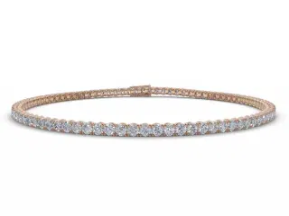 5 Carat Diamond Tennis Bracelet 100% Recycled, Hallmarked 18ct. Rose Gold