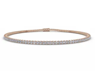 3 Carat Diamond Tennis Bracelet 100% Recycled, Hallmarked 18ct. Rose Gold