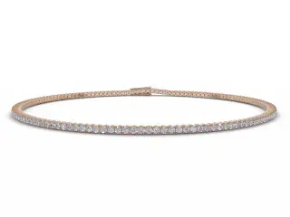 1 Carat Diamond Tennis Bracelet 100% Recycled, Hallmarked 18ct. Rose Gold