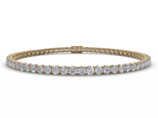 9 Carat Diamond Tennis Bracelet 100% Recycled, Hallmarked 18ct. Yellow Gold