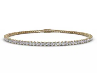 4 Carat Diamond Tennis Bracelet 100% Recycled, Hallmarked 18ct. Yellow Gold