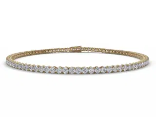 5 carat 18ct. Yellow Gold Diamond Tennis Bracelet