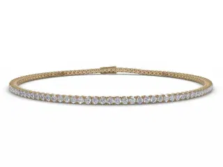 3 Carat Diamond Tennis Bracelet 100% Recycled, Hallmarked 18ct. Yellow Gold