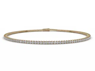 2 Carat Diamond Tennis Bracelet 100% Recycled, Hallmarked 18ct. Yellow Gold