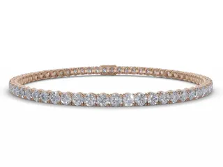 10 carat 9ct. Rose Gold Diamond Tennis Bracelet
