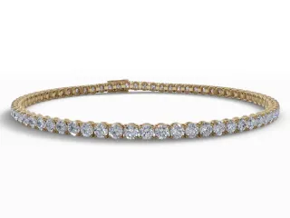 8 carat 9ct. Yellow Gold Diamond Tennis Bracelet
