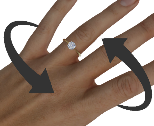 Hand Rotate View ring on hand