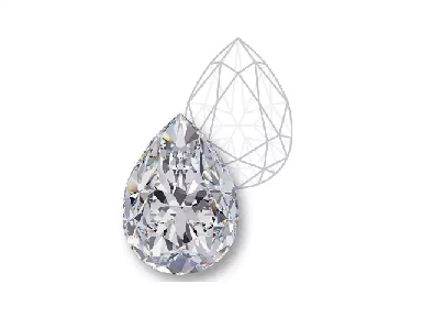 Pear shape diamonds